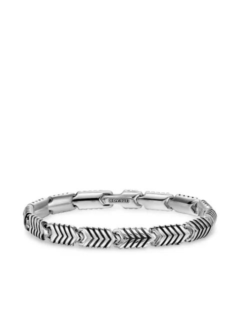 David Yurman sterling silver chevron-link bracelet Silver B35187MSS