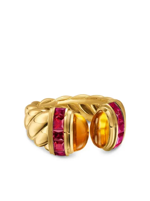 David Yurman 18kt yellow gold citrine and tourmaline ring Gold R1857088DMCRB