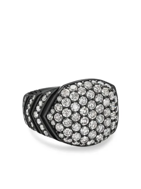 David Yurman Chevron Signet ring Black R35177MBBADI