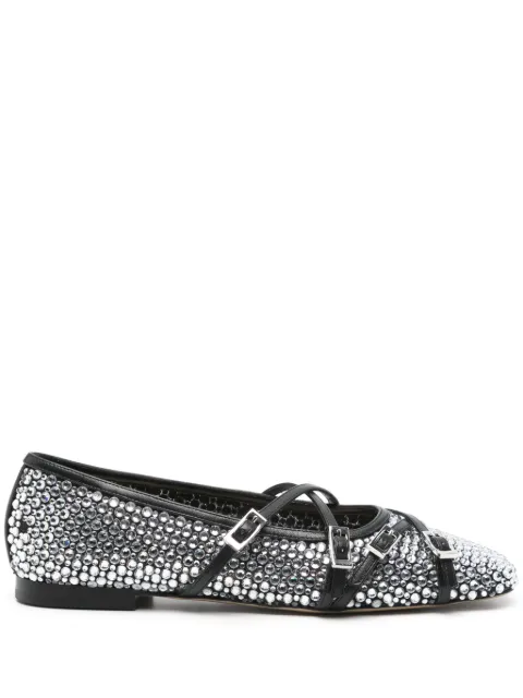 MACH & MACH Crystal Net ballet flats Black R25S092710NETB17