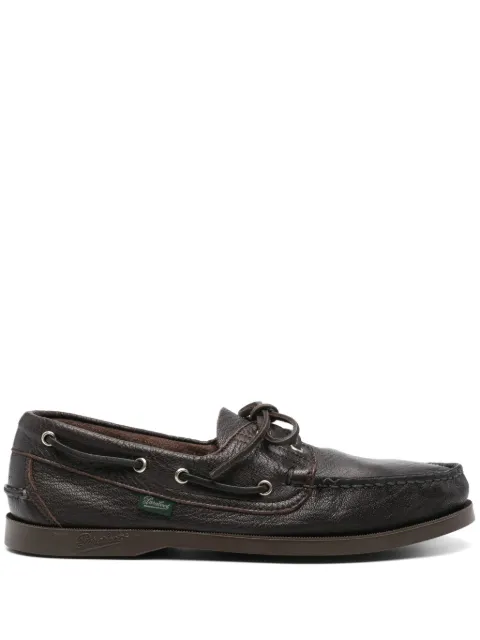 Paraboot Barth leather boat shoes Brown 780555MARRON