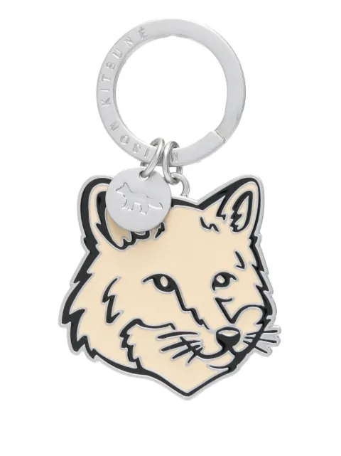 Maison Kitsuné Bold Fox Head keyring Neutrals MM06904AM1002