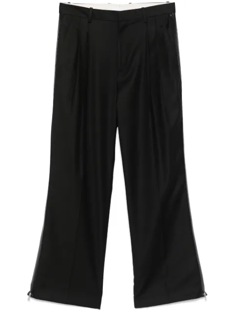 Helmut Lang zip-detail pleated trousers Black P02HM201