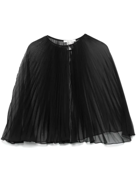 Nensi Dojaka georgette pleated cape Black NDSS25JKT037