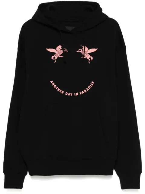 Givenchy unicorns-embroidered fleece hoodie Black BMJ0LA3YQ7