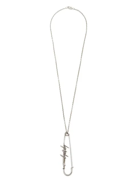 Yohji Yamamoto logo-pendant necklace Silver HPA08965