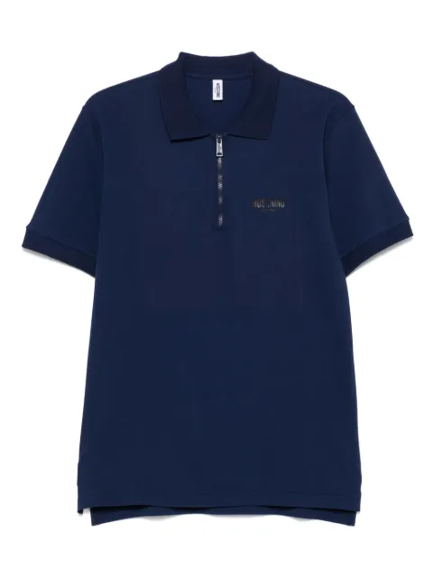 Moschino logo-print polo shirt Blue V3A16059311