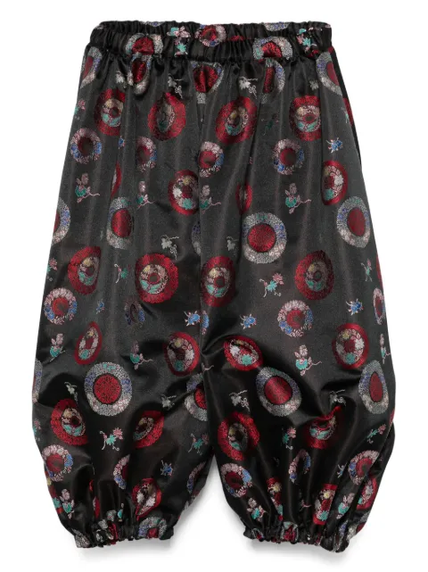 Comme Des Garçons patterned-intarsia trousers Black GOP001