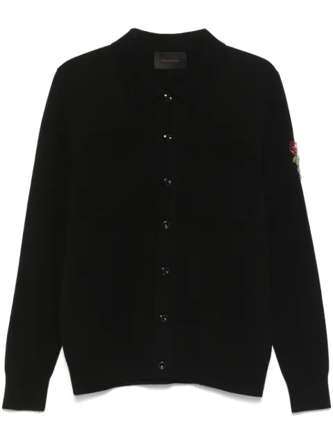 Simone Rocha crystal-flower cardigan Black VMK11B0646BLACKREDMULTI