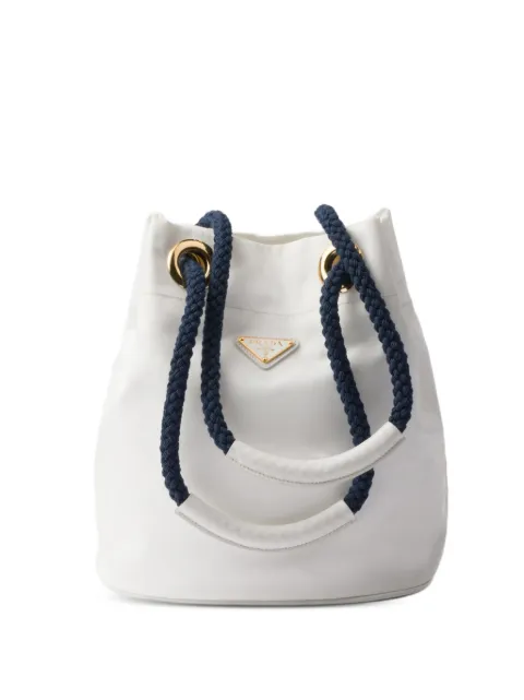 Prada Mariner Re-nylon small bucket bag White 1BE082VOOO2HG8