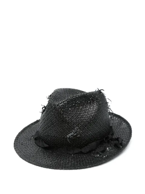 Yohji Yamamoto distressed hat Black HPH04961