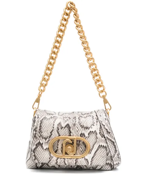 LIU JO small snakeskin-print cross body bag White AA5269E0019