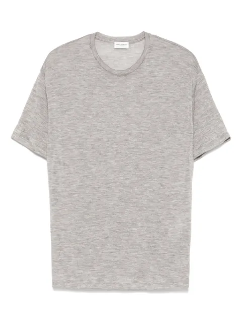 Saint Laurent fine-knit T-shirt Grey 799442Y37SE