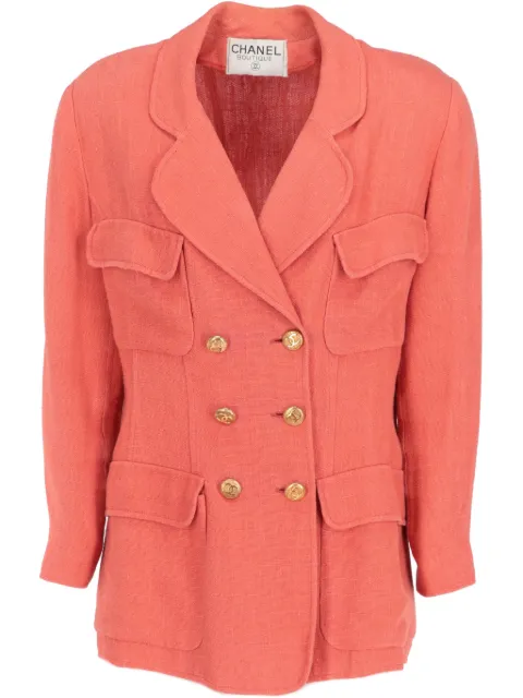 CHANEL Pre-Owned 1980s linen blazer Pink CH1500TP