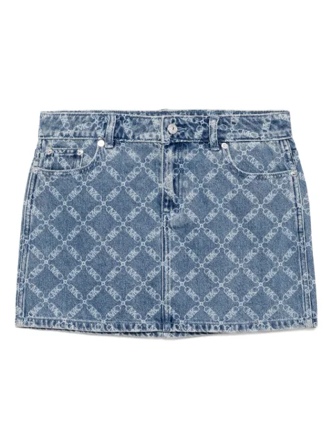 Michael Michael Kors print denim skirt Blue MS570I6H2P