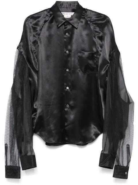 Comme Des Garçons satin shirt Black GOB004