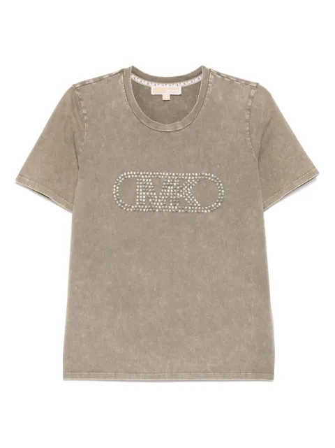 Michael Michael Kors empire stud classic T-shirt Green MS551SC491