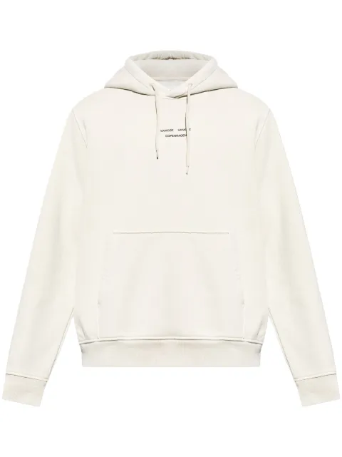 SAMSOE SAMSOE logo-print hoodie White M25100086