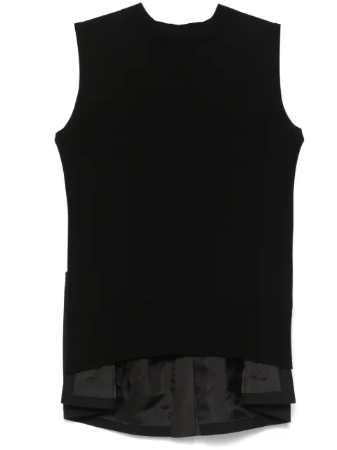sacai colourblock vest Black 2507850