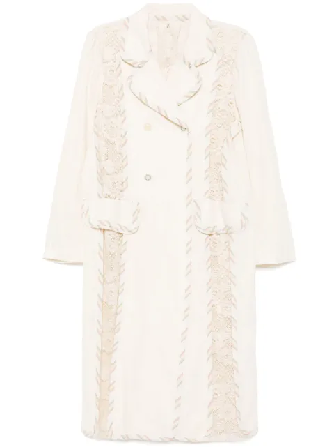 COMMUNS double-breasted coat Neutrals SS25M101ACREAM