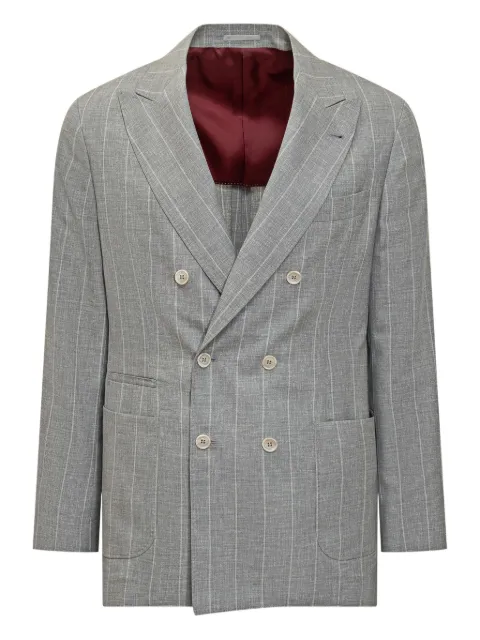 Brunello Cucinelli double breasted blazer Grey MR473LDBHC004