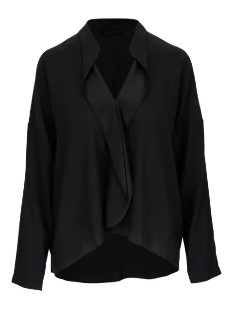 Zero + Maria Cornejo draped-collar blouse Black D25SCH601BLACK