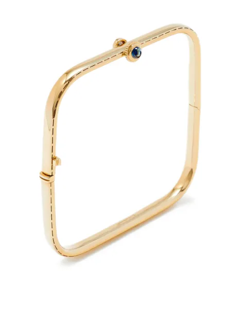 Yvonne Léon 9CT yellow gold Jonc Gousset diamond and sapphire bracelet Gold JONCGOUSSETGOLDOJ