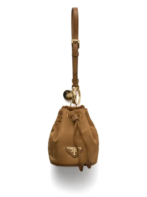 Prada mini Icon Re-Nylon bag charm Brown 1TT2022DMK