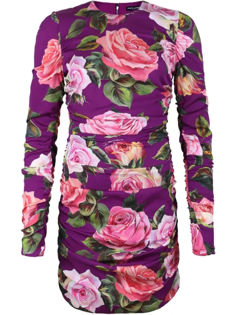 Dolce & Gabbana floral print dress Purple F6TLTTFSA7A