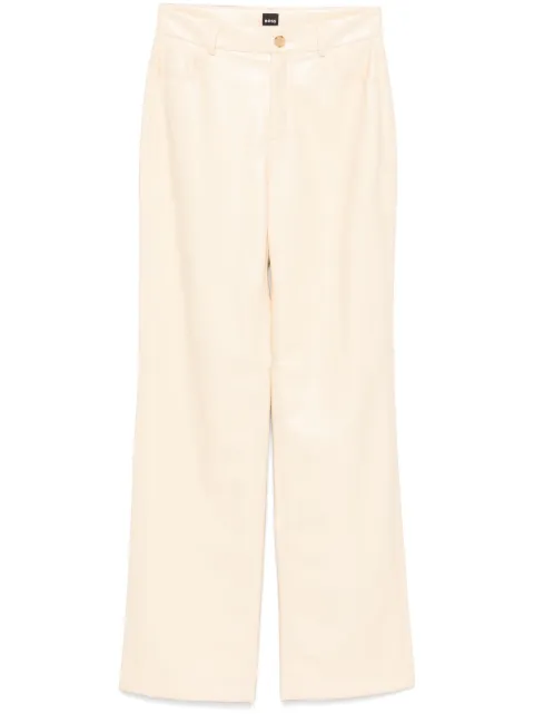BOSS faux-leather trousers Neutrals 50534543