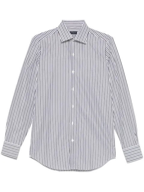 Finamore 1925 Napoli striped cotton shirt White MILANO044529C0161