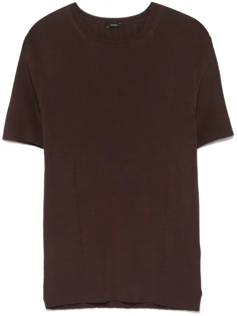 JOSEPH ribbed T-shirt Brown JF009038
