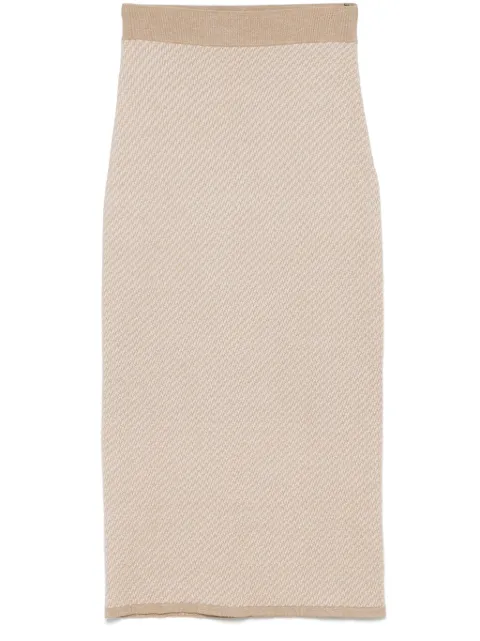 FENDI FF midi skirt Neutrals FZQ769ATPY