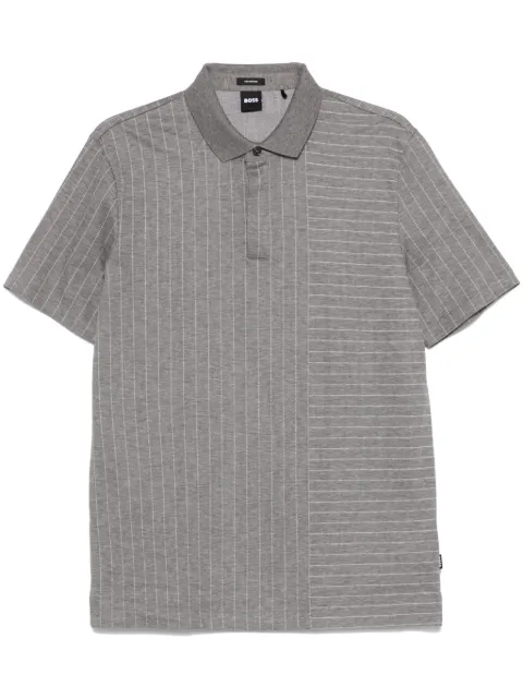 BOSS mixed-stripes polo shirt Grey 50531306