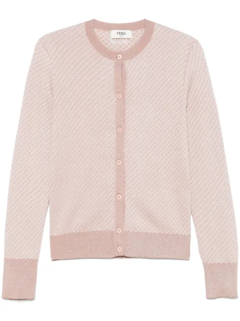 FENDI FF-jacquard cardigan Pink FZE524ATPY