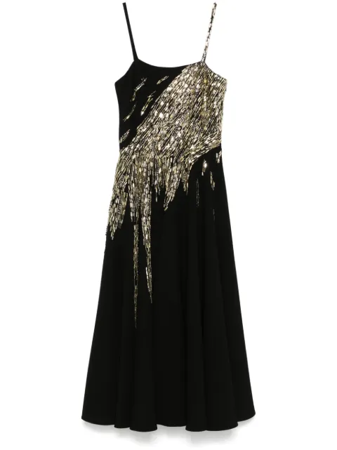 Loulou bead-embellished midi dress Black 60000A072