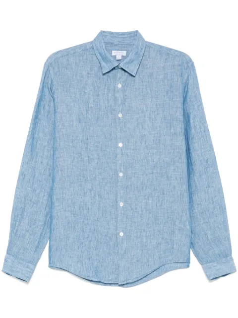 Sunspel linen shirt Blue MSHT2106