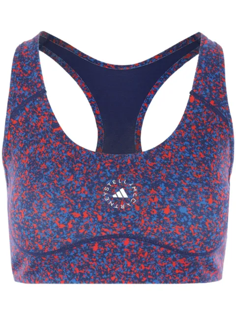 adidas by Stella McCartney logo-print top Blue JI5242