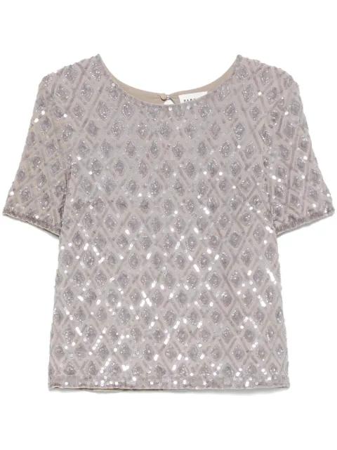 P.A.R.O.S.H. sequined T-shirt Neutrals GILDD311647