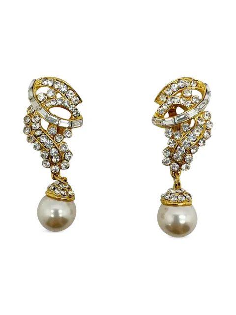 Jennifer Gibson Jewellery 1990s pre-owned Diana clip-on earrings Gold JGJTWISTERG