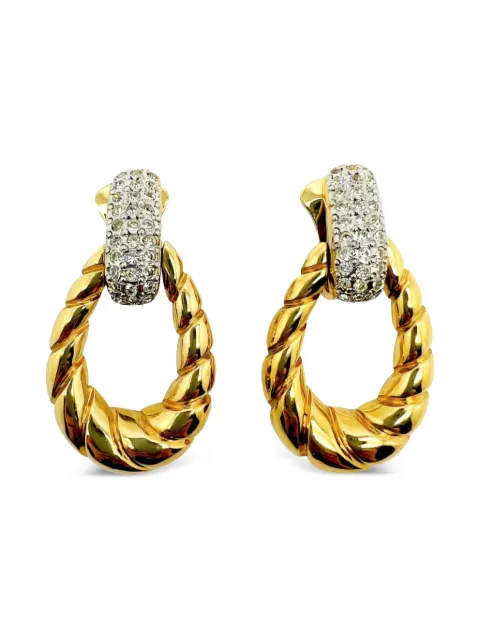 Jennifer Gibson Jewellery 1990s pre-owned Doorknocker clip-on earrings Gold JGJKNOCKERG