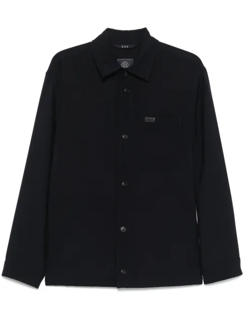 Fay wool overshirt Blue NAM04500500UMA