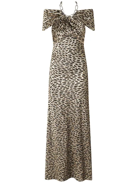 Rabanne leopard-print dress Brown 25PJRO064VI0403