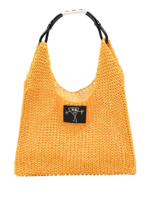 Plan C knitted tote bag Yellow SHCBF51A01FL001