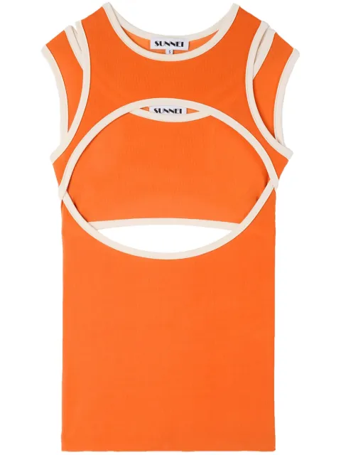 Sunnei stretch tank top Orange PRTWWJER0117434