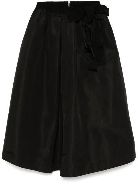 Dice Kayek bow-detail silk midi skirt Black SS25J424