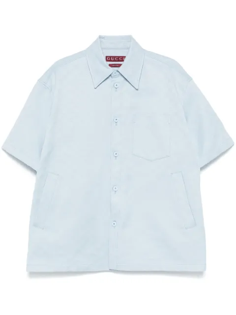 Gucci GG cotton shirt Blue 811732ZASO2
