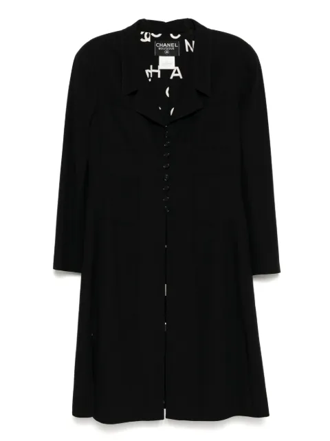 CHANEL Pre-Owned 1997 single-breasted coat Black 97PP07999W03030B0919