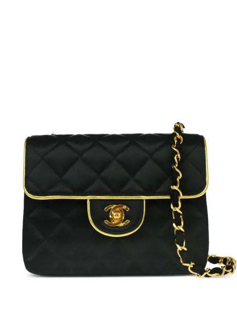CHANEL Pre-Owned 1990 mini Classic Square Flap shoulder bag Black 1376226