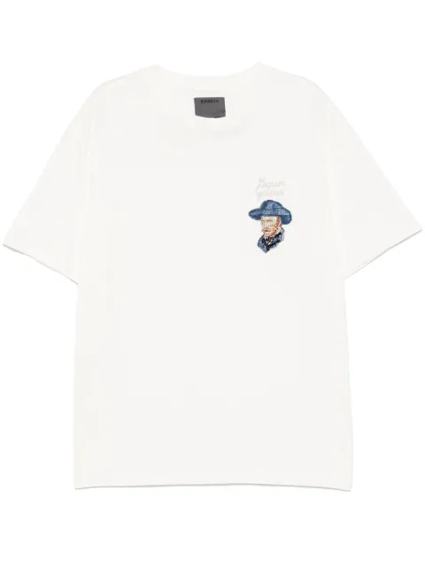 Musium Div. logo-embroidered T-shirt Neutrals MMUTEM00755X